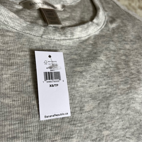 2pc Banana Republic Ribbed Stretchy Scoop Neck Scoop Back Tank - Picture 2 of 4